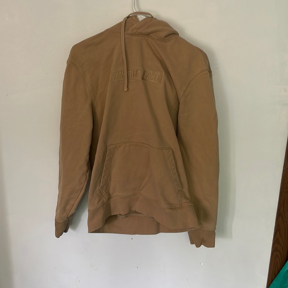 American Eagle Sweatshirt Tan Medium 100% Cotton